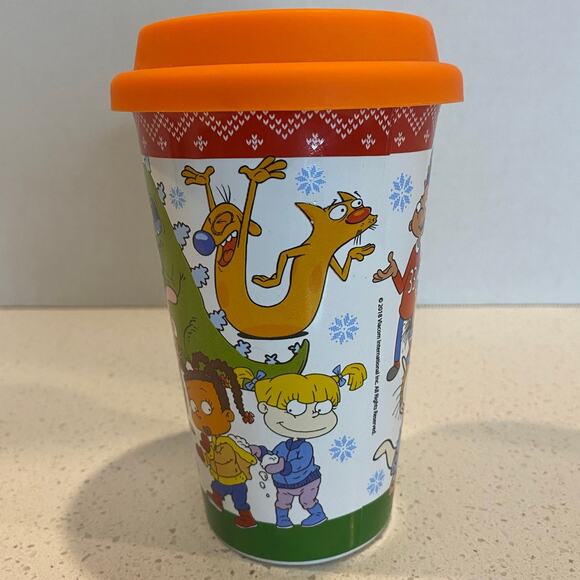 VIACOM 2018 Nickelodeon NICKTOONS 5¾"TRAVEL MUG Rugrat CAT/DOG Reptar REN&STIMPY - Picture 8 of 8